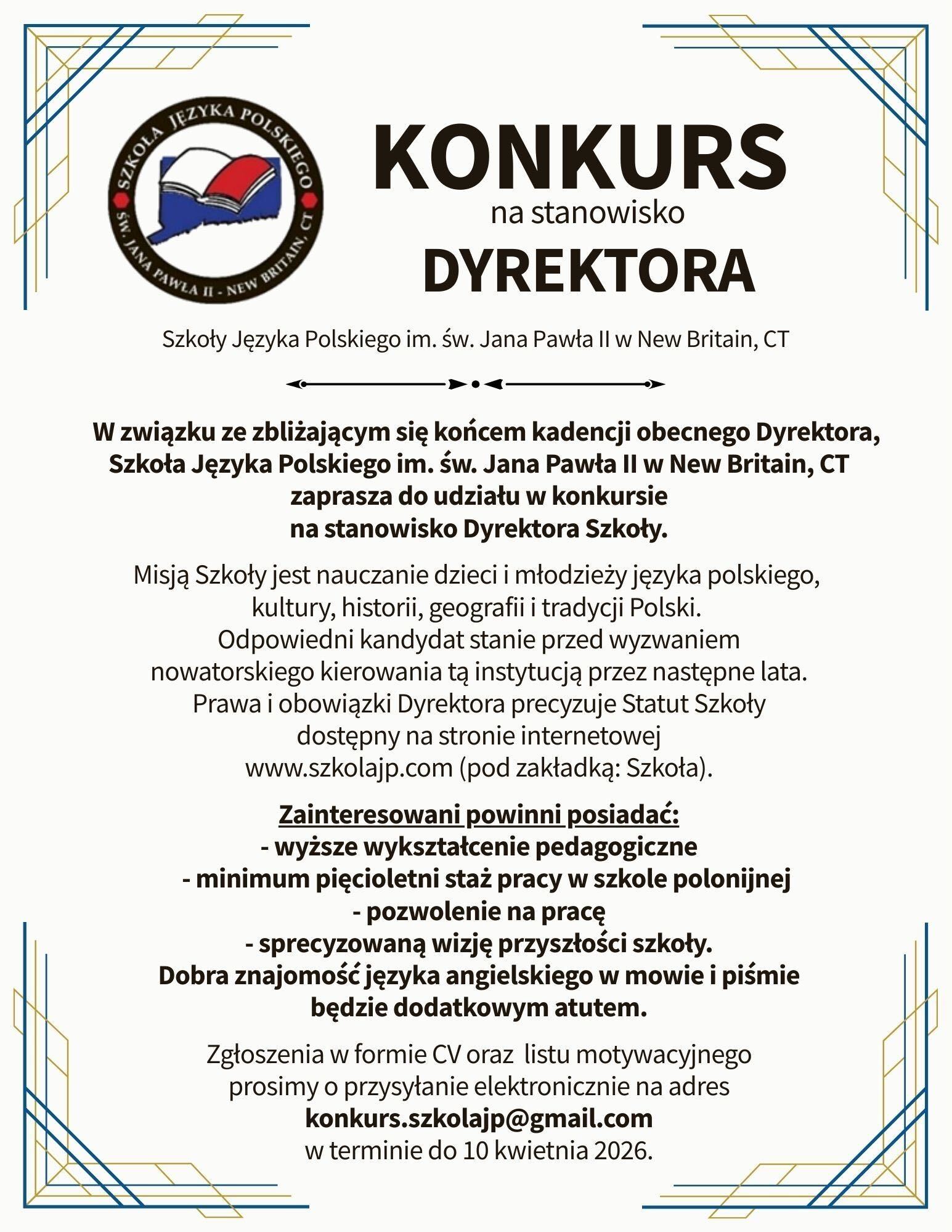 Konkurs na dyrektora